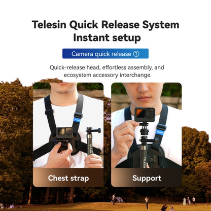 TELESIN S2-CGP-01 Quick-Release Vest Chest Strap Sports Camera Accessories - Chest Belt by TELESIN | Online Shopping UK | buy2fix