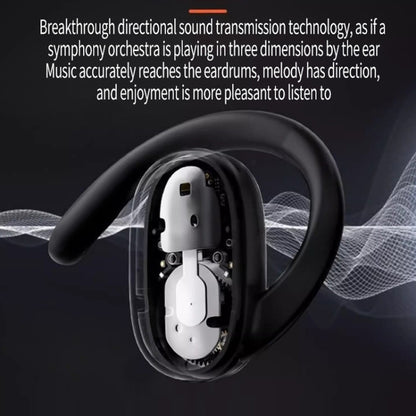 J31 OWS Hanging Ear Stereo Bluetooth Earphones With Digital Charging Compartment(Black) - Bluetooth Earphone by buy2fix | Online Shopping UK | buy2fix