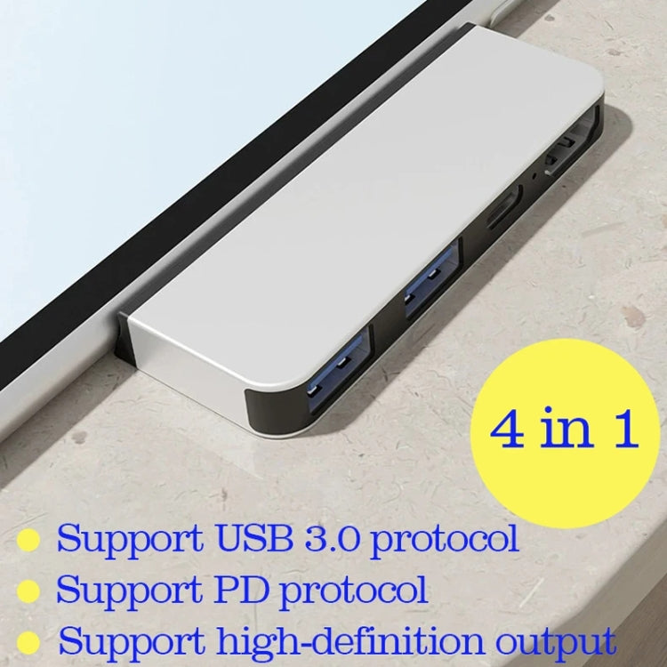 For Microsoft Surface Pro 8 / 9 4 In 1 Docking Station Type-C Port USB3.0 HDMI Screen Extender - USB HUB by buy2fix | Online Shopping UK | buy2fix