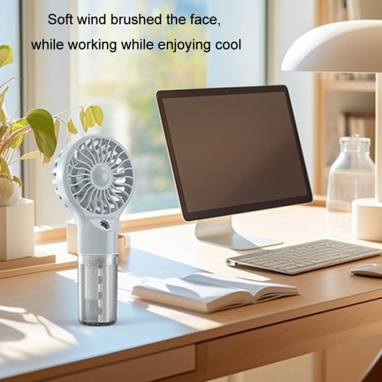 USB Rechargeable Handheld Misting Fan Portable Hydration Electrical Fan(Grey) - Electric Fans by buy2fix | Online Shopping UK | buy2fix