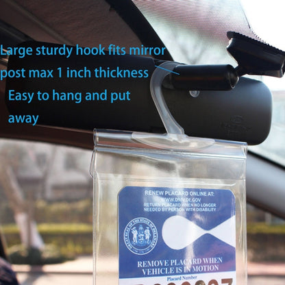 2pcs PVC Transparent Hook Bag Disability Placard Parking Sign Bag(29.5x12.7x0.4mm) - Parking Card by buy2fix | Online Shopping UK | buy2fix