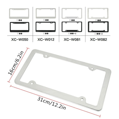 American Standard Aluminum Alloy License Plate Frame Including Accessories, Specification: Square Hole Rounded Corners Aluminum Black - License Plate Covers & Frames by buy2fix | Online Shopping UK | buy2fix