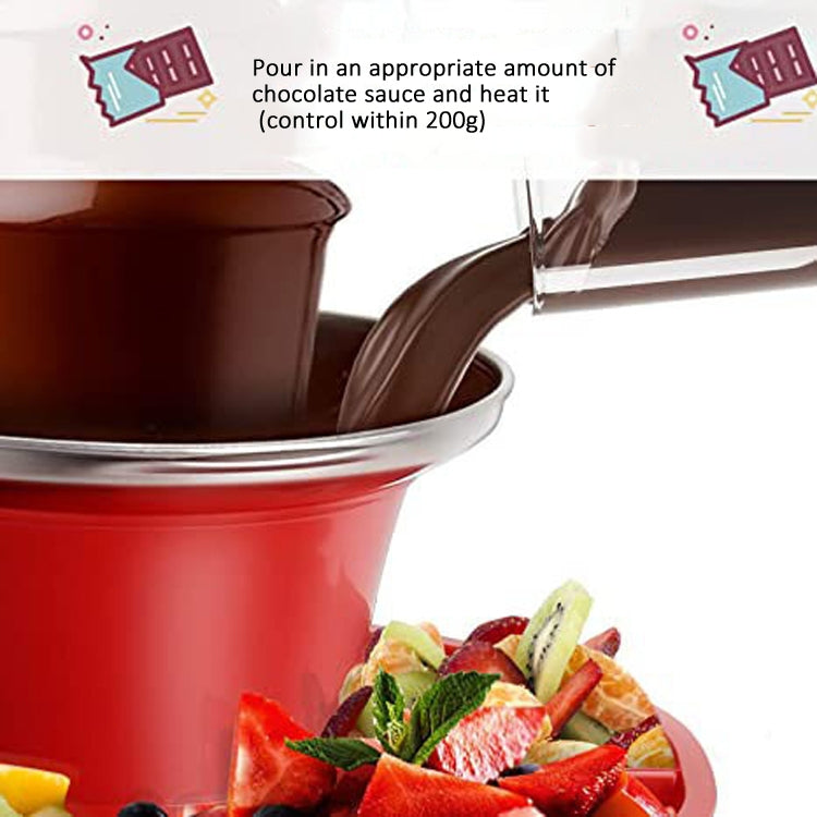 35W  3 Tier Chocolate Fountain  Mini Fondue Set with Hot Melting Pot Base 110V US Plug - Others by buy2fix | Online Shopping UK | buy2fix