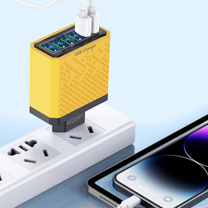 6-Ports Multifunctional Quick Charging USB Travel Charger Power Adapter, Model: Yellow EU Plug - USB Charger by buy2fix | Online Shopping UK | buy2fix