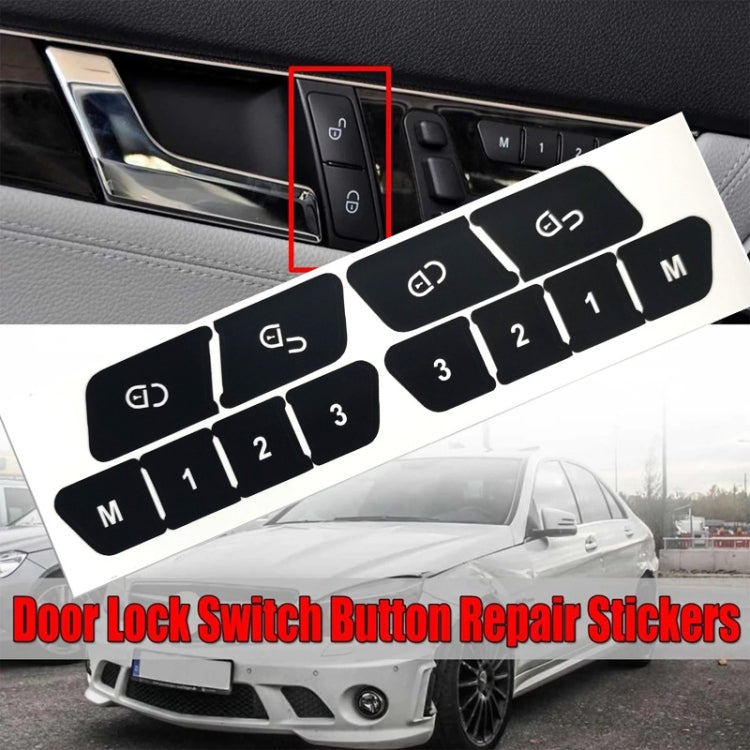 For Mercedes Benz W204/C300 2007-2014 Inner Door Switch Button Repair Sticker(Style 1) - Decorative Sticker by buy2fix | Online Shopping UK | buy2fix