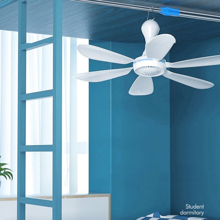USB Home Dormitory Mute High Wind Power Mini Fan Six Blade Small Ceiling Fan, Style: Single Fan - Electric Fans by buy2fix | Online Shopping UK | buy2fix