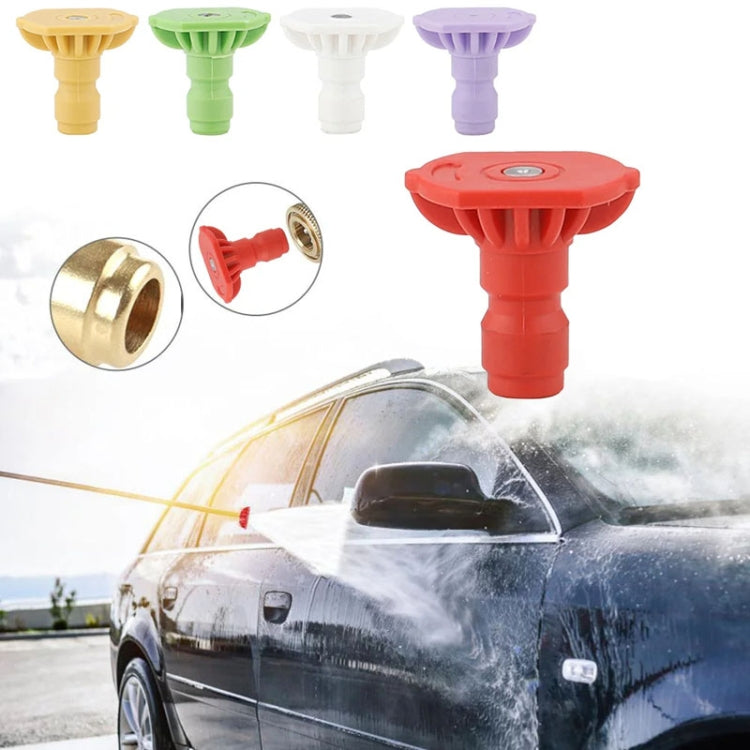 High-pressure Car Washer Nozzle Fan-shaped 1/4 Quick Plug Connector Water Rifle Parts, Specification: 0 Degree (1.6 Nozzle) - Car Washer & Accessories by buy2fix | Online Shopping UK | buy2fix