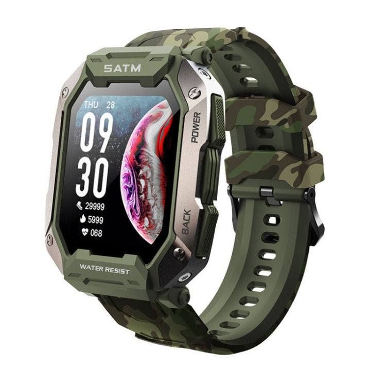 C20Plus 1.81-inch Health Monitoring Waterproof Bluetooth Call Smart Watch, Color: Camouflage Green - Smart Watches by buy2fix | Online Shopping UK | buy2fix