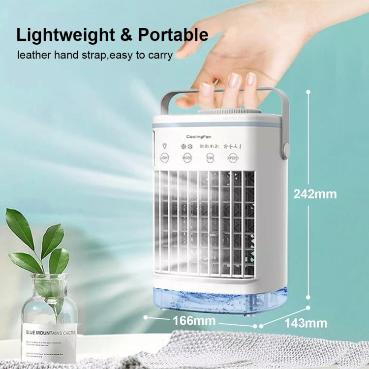 Air Conditioner Water Cooling Fan 4 Speed Adjustable With Timer & 7 Colors Light CF-006 - Electric Fans by buy2fix | Online Shopping UK | buy2fix