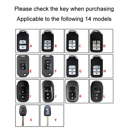 For Honda Car Key Cover Multifunctional Keychain Anti-lost Number Plate, Style: K - Car Key Cases by buy2fix | Online Shopping UK | buy2fix