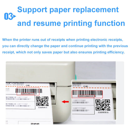 Xprinter XP-450B USB Port Supermarket Cashier Barcode Thermal Printer(EU Plug) - Printer by Xprinter | Online Shopping UK | buy2fix