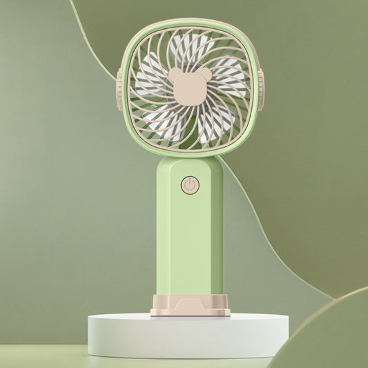 Handheld Portable Mini Multifunctional Fan With Phone Holder Function, Color: Yellow Green with Battery - Electric Fans by buy2fix | Online Shopping UK | buy2fix