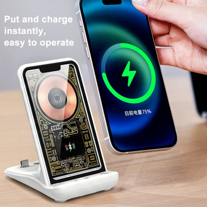100W Magnetic Wireless Fast Charger Phone Holder For All Kinds Of Phone(White) - Wireless Charger by buy2fix | Online Shopping UK | buy2fix