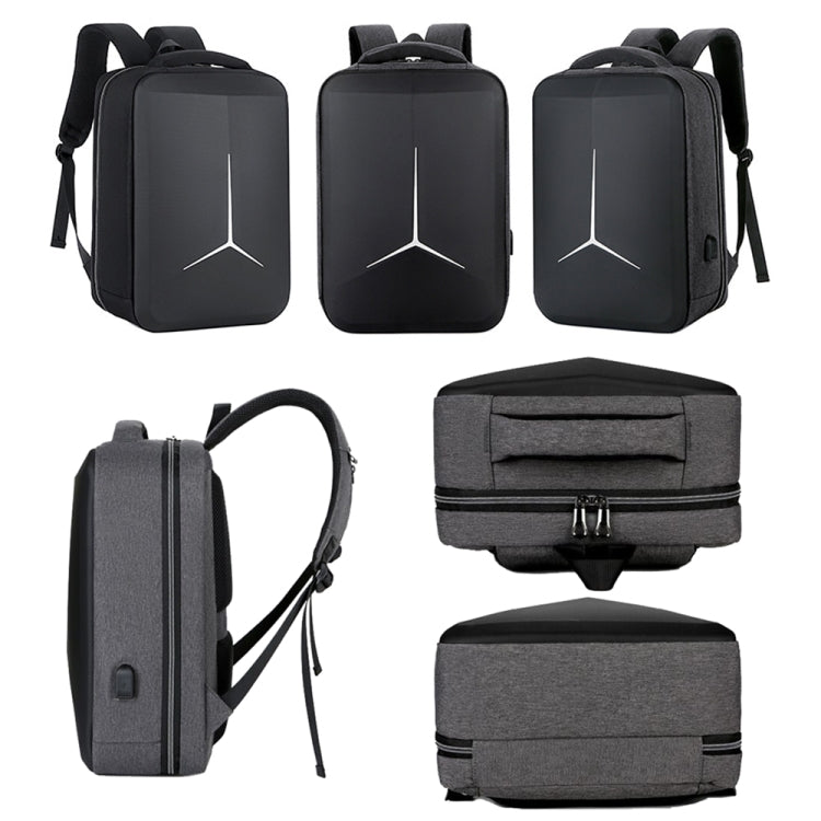 17 inch Multifunctional Waterproof Business Sports Laptop Backpack with USB Port(Black) - Backpack by buy2fix | Online Shopping UK | buy2fix