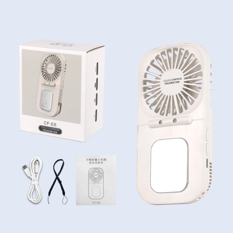 USB Charging Folding Outdoor Handheld Mini Cold Compress Fan Desktop Cooling Fan(Navy Blue) - Electric Fans by buy2fix | Online Shopping UK | buy2fix