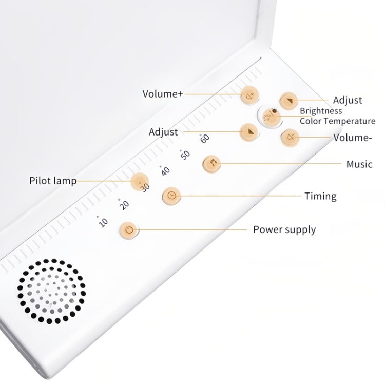 SAD White Noise Phototherapy Lamp Smart Emotional Night Light Music Decompression Therapy Light With Type-C Line+AU Plug - Others by buy2fix | Online Shopping UK | buy2fix