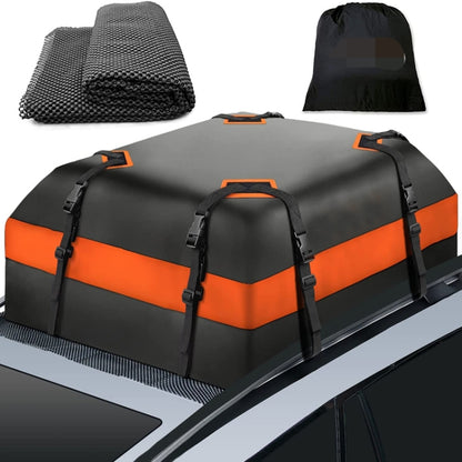 15 Cubic Feet Waterproof Car Roof Storage Luggage Bag(Black) - Roof Racks by buy2fix | Online Shopping UK | buy2fix