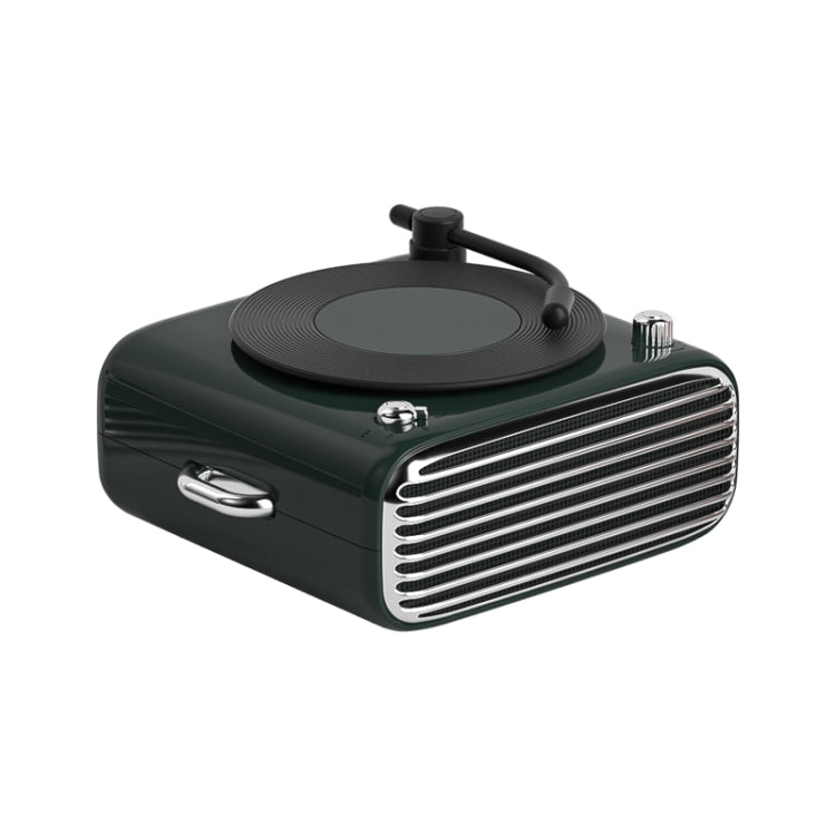 YJQ-D10 Portable Desktop Retro Vinyl Record Player Bluetooth Speaker(Green) - Desktop Speaker by buy2fix | Online Shopping UK | buy2fix