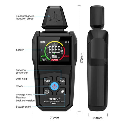 MESTEK  EMF01 Electromagnetic Radiation Detector Highly Sensitive 3-Axis Sensing Probe - Radiation Detector by MESTEK | Online Shopping UK | buy2fix