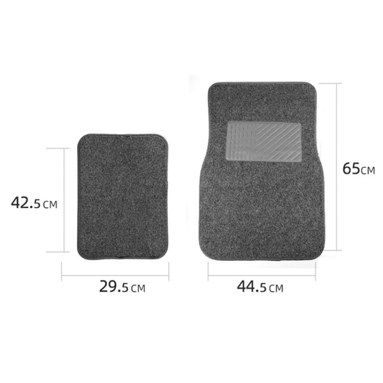 4pcs /Set Universal Car Foot Mats PVC Flocking Pads(Black) - Floor Mats by buy2fix | Online Shopping UK | buy2fix