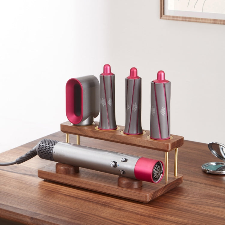 For Dyson Airwrap Walnut Storage Rack Countertop Bracket Organizer - For Dyson Accessories by buy2fix | Online Shopping UK | buy2fix