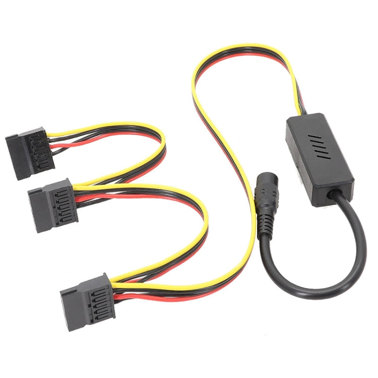 Adapter DC 5.5 x 2.5mm To Hard Disk Power Supply Cable, Model: One To Three SATA - eSATA & SATA & IDE by buy2fix | Online Shopping UK | buy2fix