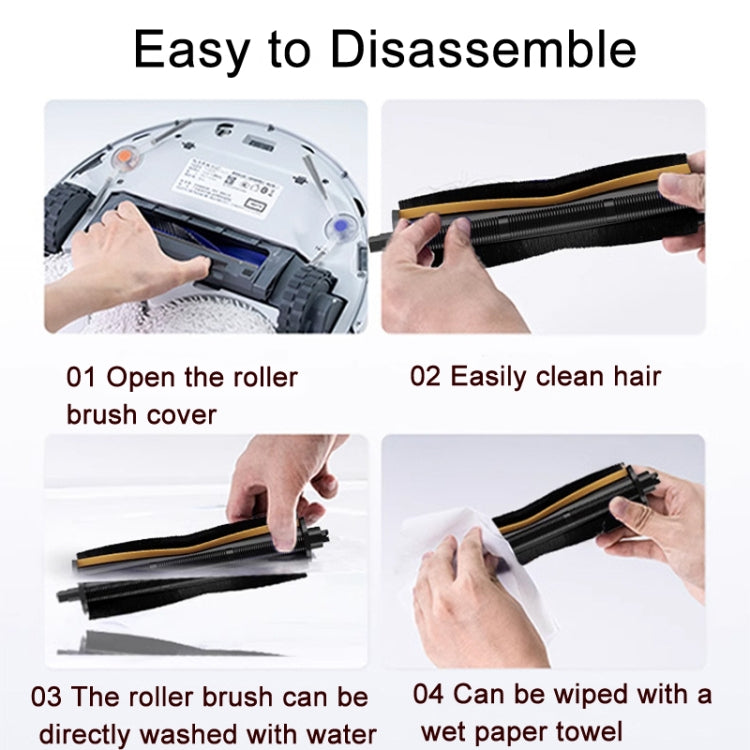 For Dreame X30 / S10PU Vacuum Cleaner Anti-Tangle Roller Brush 2nd Generation Yellow - For Xiaomi Accessories by buy2fix | Online Shopping UK | buy2fix