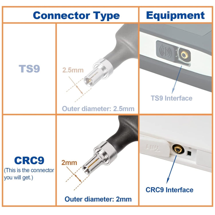 30cm SMA Female To CRC9 Male Flat Over Window Cable RF Coaxial Cable - Connectors by buy2fix | Online Shopping UK | buy2fix