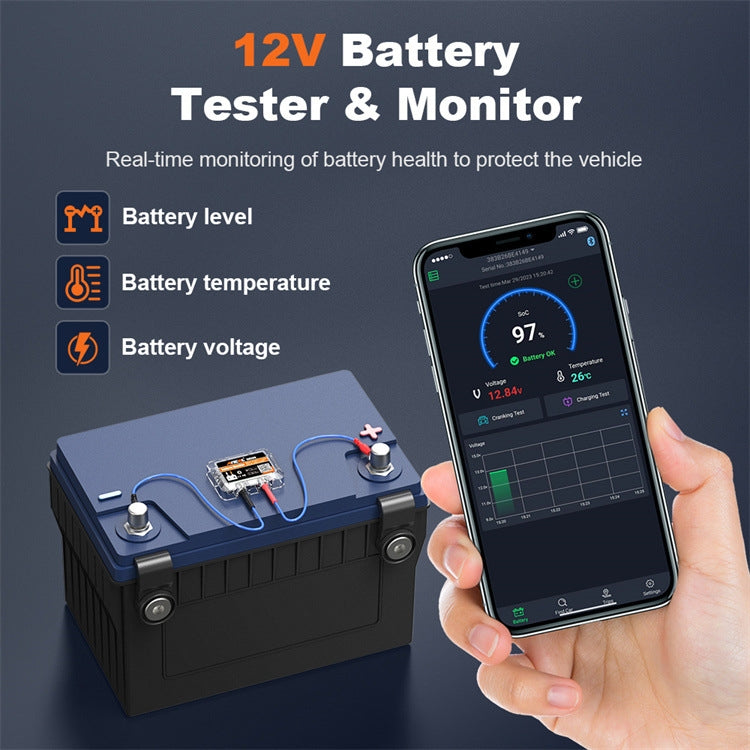 ANCEL BM200 12V Bluetooth 4.2 Car Battery Analysis and Detection Tool Battery Tester - Electronic Test by ANCEL | Online Shopping UK | buy2fix