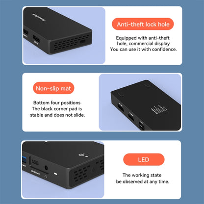 Blueendless 12-In-1 HD Multifunctional Docking Station 10Gbps Splitter With Switch(Dual 8K HDMI+DP) - USB HUB by Blueendless | Online Shopping UK | buy2fix