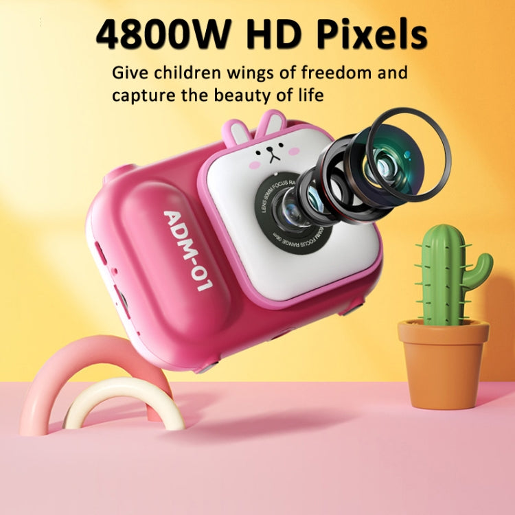 2.4 Inch IPS Screen 48MP Dual Lens Kids Digital Camera Mini Video Camera With 32G TF Card Pink Bunny - Children Cameras by buy2fix | Online Shopping UK | buy2fix