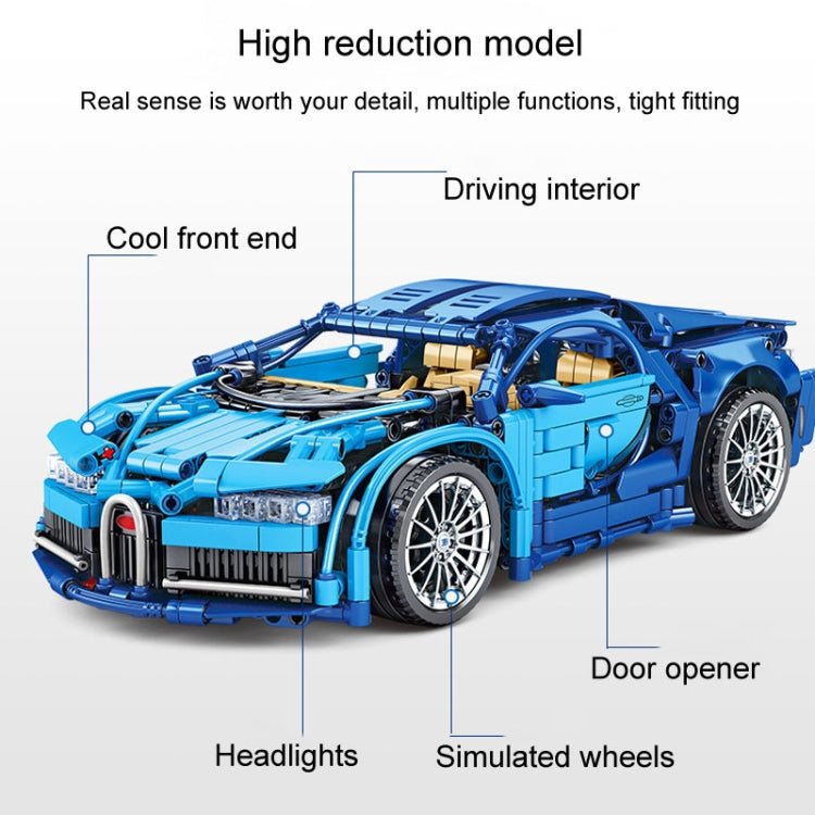 SEMBO 701001 1:14 Sports Racing Car Model Building Blocks Puzzle Assembly Children Toy - Building Blocks by SEMBO | Online Shopping UK | buy2fix