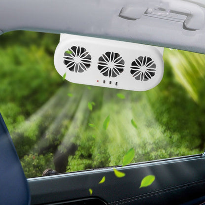 USB Plug-In Car Window Exhaust Fan Car Air Circulation Cooling Ventilation Fan, Color: White - Heating & Fans by buy2fix | Online Shopping UK | buy2fix