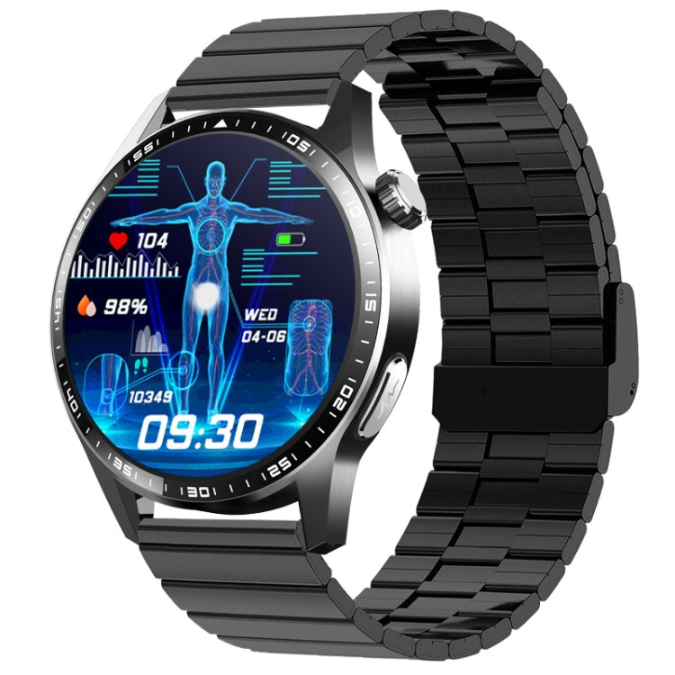 F400  1.55 Inch Screen Smart Watch Support ECG/ Blood Oxygen / Blood Sugar / 150+ Sports Mode, Color: Black Bamboo - Smart Watches by buy2fix | Online Shopping UK | buy2fix