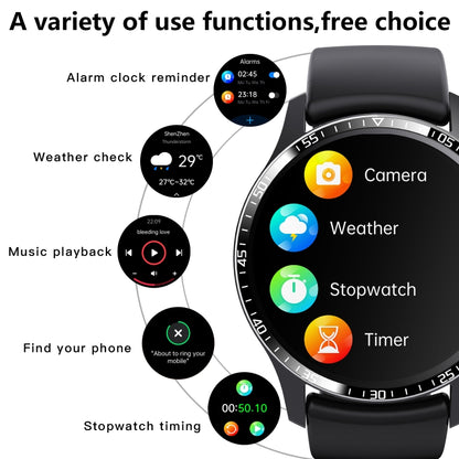 F207 Smart Watch 1.35-Inch Narrow Edge Screen Supports Bluetooth Calls / 24H Health Monitoring / 150+ Sports Modes, Color: Silver 3-Beads Steel - Smart Watches by buy2fix | Online Shopping UK | buy2fix