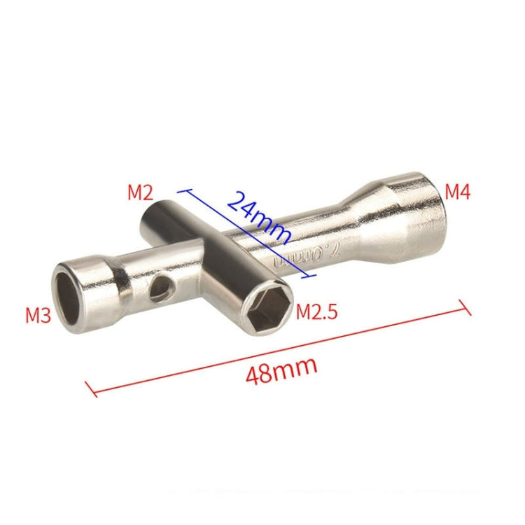 2pcs 3D Printer Cross Wrench Mini Socket M2/M2.5/M3/M4 Screw Nut Tool - Parts by buy2fix | Online Shopping UK | buy2fix