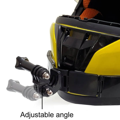 TUYU Motorcycle Integrated Hinged Helmet Chin Sports Camera Mounting Bracket, Style: With 4 Stickers - Helmet Mount by TUYU | Online Shopping UK | buy2fix