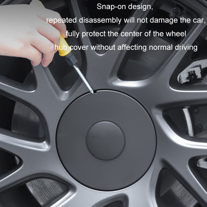 For 2024 Tesla Model 3 4pcs /Set Wheel Center Cover Modification Accessories(Matte Black) - Wheels Tires & Parts by buy2fix | Online Shopping UK | buy2fix