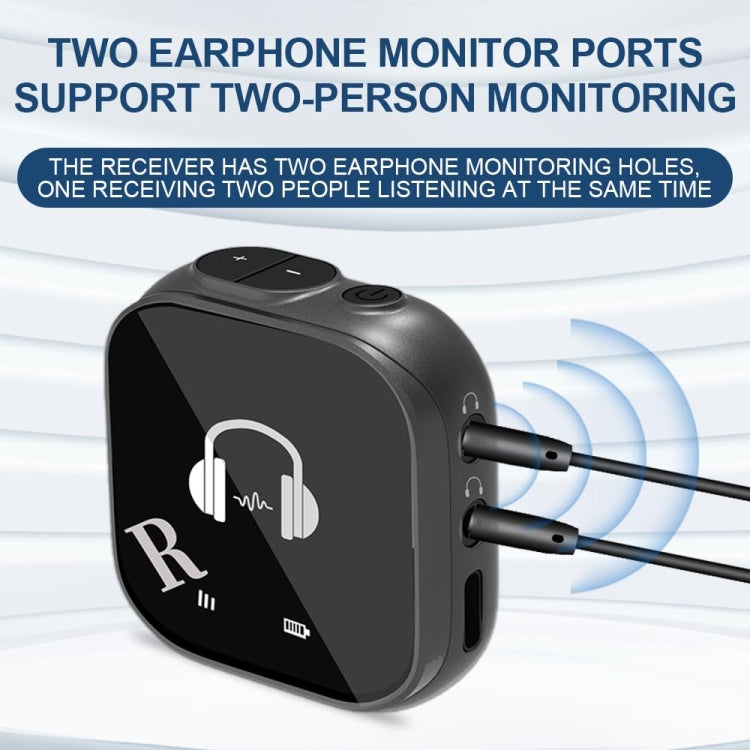 5.8G Wireless In Ear Monitor System Dual-Earphone Monitoring Transmitter Receiver, Spec: One To One - Microphone by buy2fix | Online Shopping UK | buy2fix