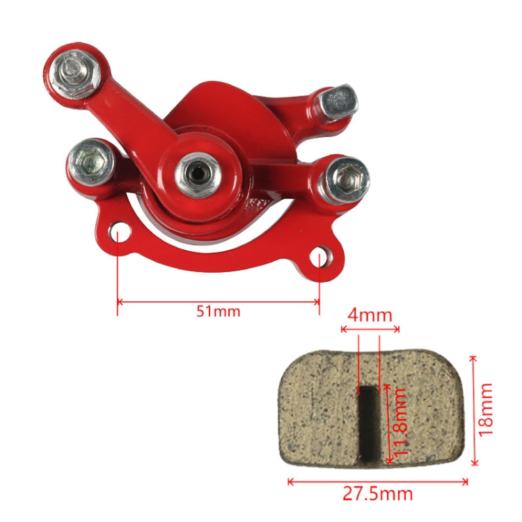 Motorcycle Disc Brake Caliper Pads For ATV Harley 49CC Trotting Black Left - Motorbike Brakes by buy2fix | Online Shopping UK | buy2fix