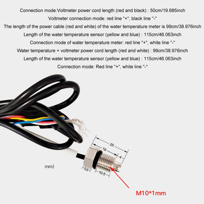 Morfayer Motorcycle Dual Display Intelligent Alarm Power Meter, Model: Water Temperature Meter(Random Color Delivery) - Electrical Instruments by Morfayer | Online Shopping UK | buy2fix