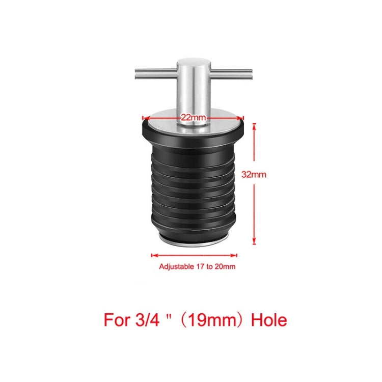 Marine Motorboat Deck Cross Drain Plug Screw, Size: Stainless Steel For 19mm - Marine Accessories & Parts by buy2fix | Online Shopping UK | buy2fix