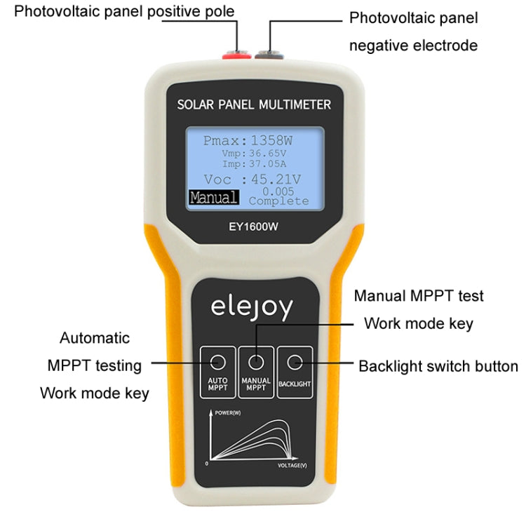 elejoy 1600W MPPT Solar Photovoltaic Panel Multimeter(EY1600W) - Digital Multimeter by elejoy | Online Shopping UK | buy2fix