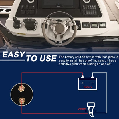 RV Yacht Anti-leakage Battery Power Main Switch Without Accessories - Car Switches by buy2fix | Online Shopping UK | buy2fix