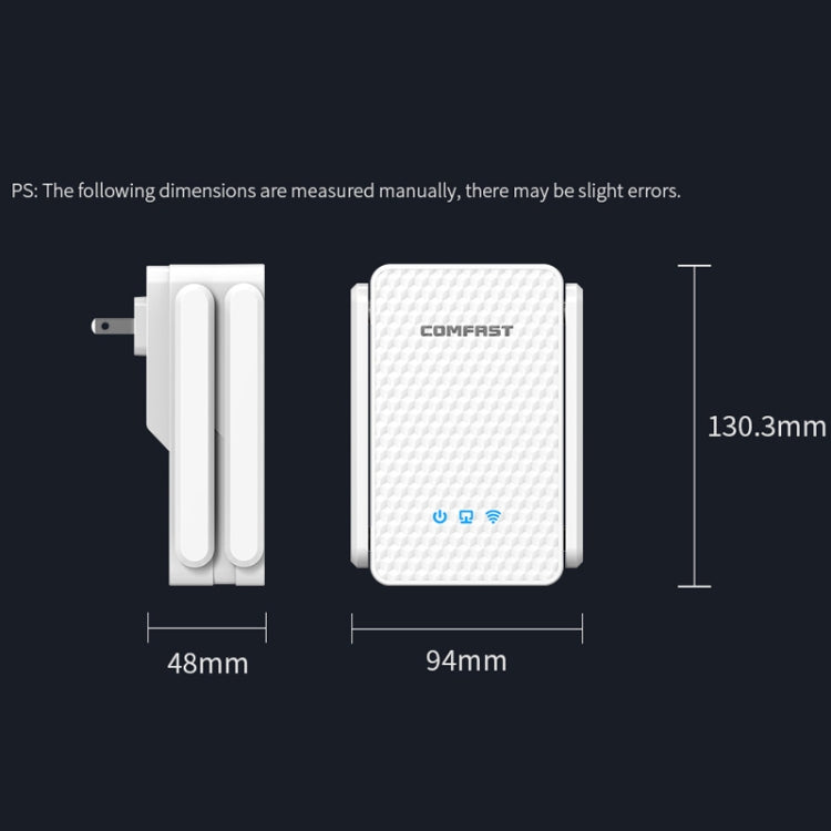 COMFAST CF-XR185 3000Mbps WiFi6 Dual Band Signal Amplifier Gigabit WAN/LAN Port US Plug - Broadband Amplifiers by COMFAST | Online Shopping UK | buy2fix