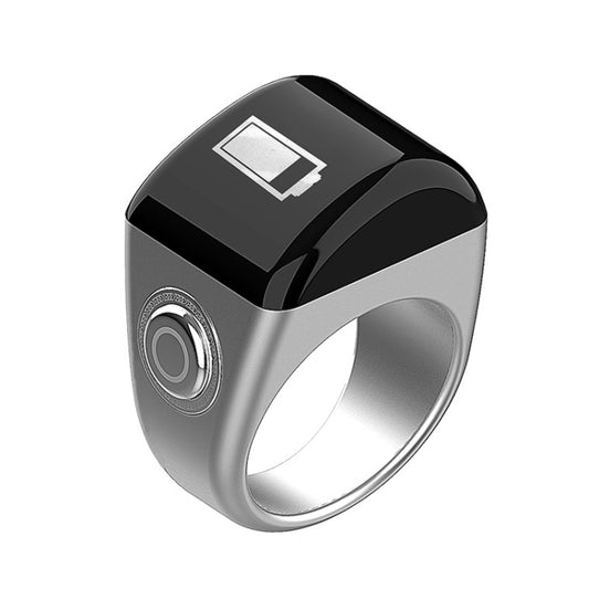 Equantu Smart Bluetooth Finger Counter Muslim Prayer Time Reminder Ring, Style: Silver 20mm - Smart Rings / Smart Telephones by Equantu | Online Shopping UK | buy2fix