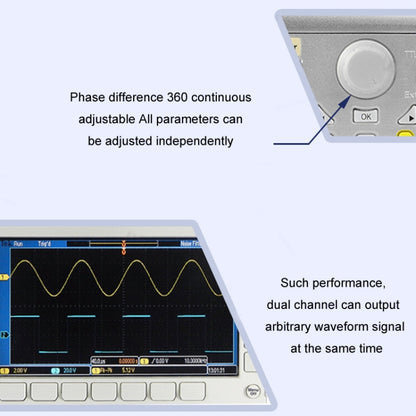 JUNTEK Programmable Dual-Channel DDS Function Arbitrary Waveform Signal Generator, Frequency: 60MHz(EU Plug) - Other Tester Tool by buy2fix | Online Shopping UK | buy2fix