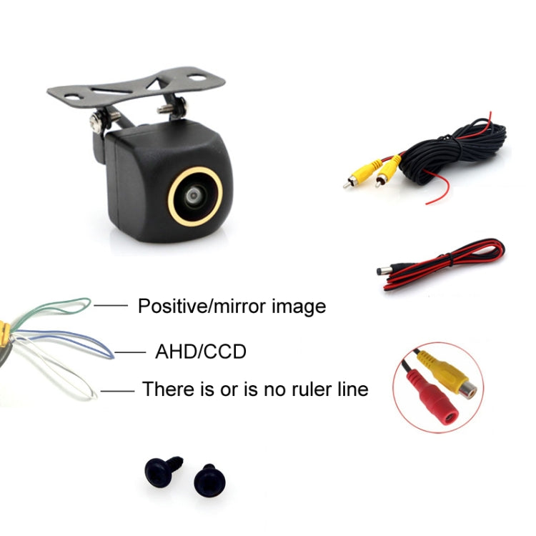 Car Universal HD Night Vision Rear View Reversing Three-Control Fisheye Camera, Style: AHD720P Plug-in - Rear View Cameras by buy2fix | Online Shopping UK | buy2fix