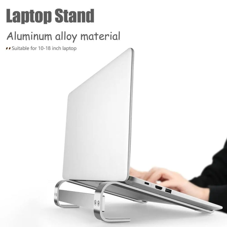 Aluminum Alloy Desktop Laptop Stand(Black) - Laptop Stand by buy2fix | Online Shopping UK | buy2fix