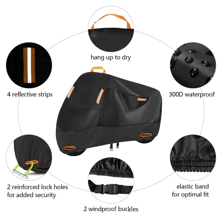 Motorcycle Rain Sun Protection Cover Oxford Cloth Dustproof With Anti-theft Buckle, Size: XL - Raincoat by buy2fix | Online Shopping UK | buy2fix